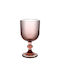 Ankor Set of Glasses for White and Red Wine made of Glass in Purple Color Stemmed 350ml 6pcs