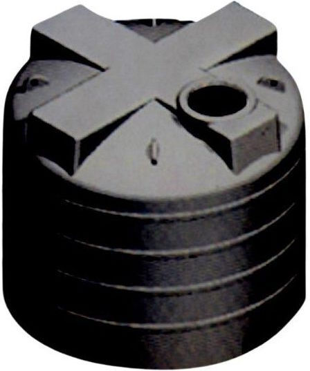 Plastică Depozit Apă / Petrol Cilindric Vertical 1500lt Neagră