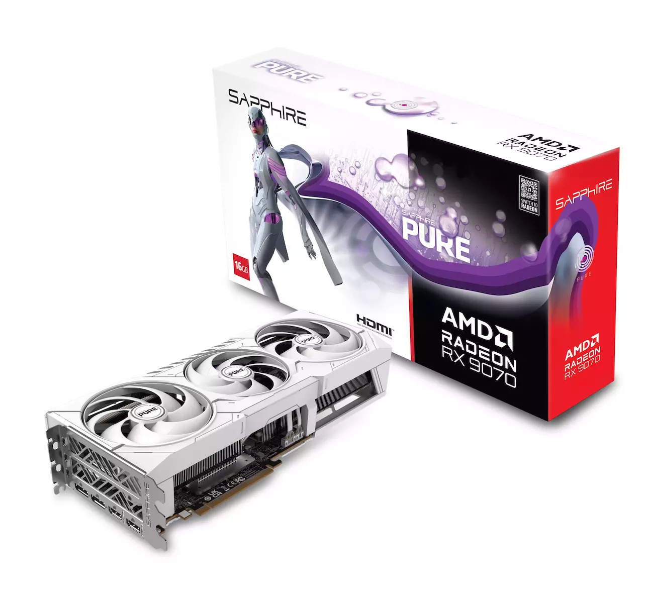 Sapphire Radeon RX 9070 16GB GDDR6 Pure Gaming OC Κάρτα Γραφικών