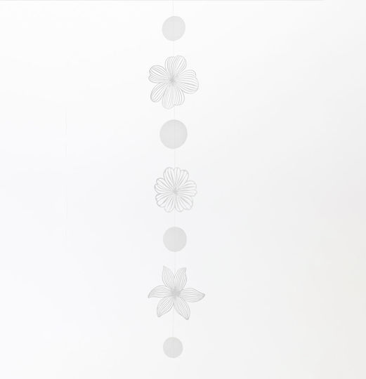 Raeder Paper Garland for Party in White Colour 116cm