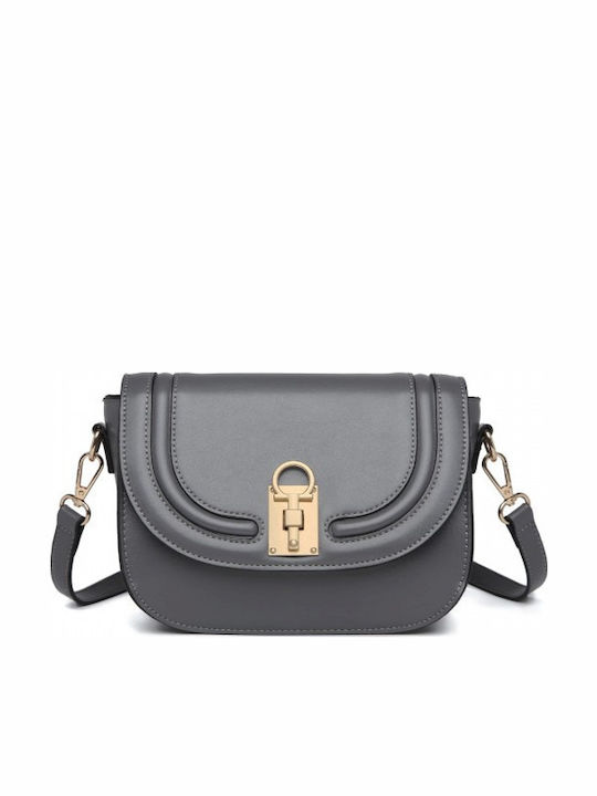 Leather Women's Bag Crossbody Gray