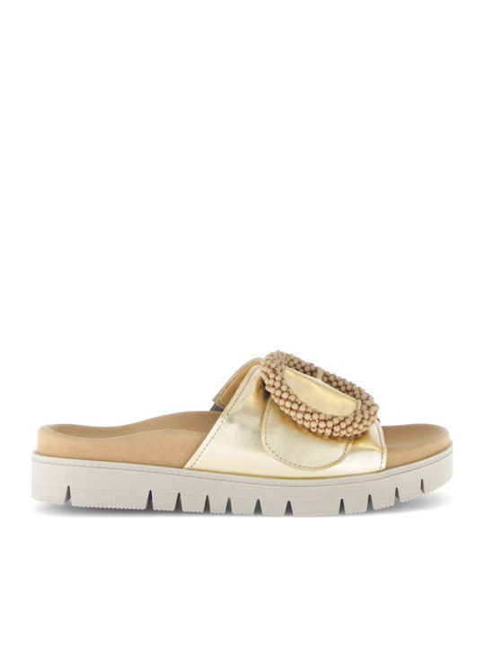 Gabor Leather Women's Flat Sandals Anatomic in ...