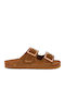 Women's Flat Sandals in Brown Color