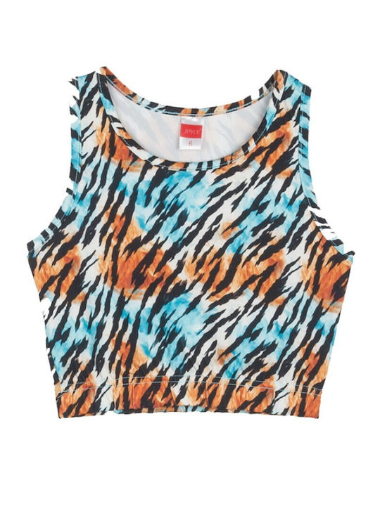 Kinder-Crop-Top Ärmellos Leopard