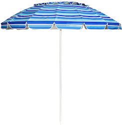 Costway Strandsonnenschirm 2,45m Blau