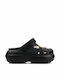 Schwarze Clogs mit doppellagiger Profilsohle