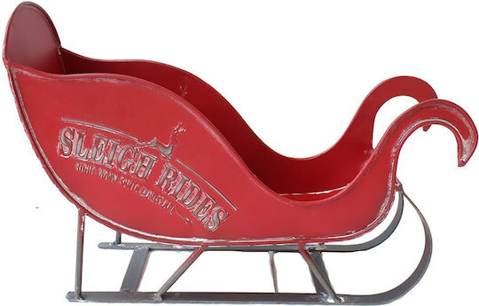 Artekko De Crăciun Metalică Figurină Sanie Roșu Înălțime 37cm.