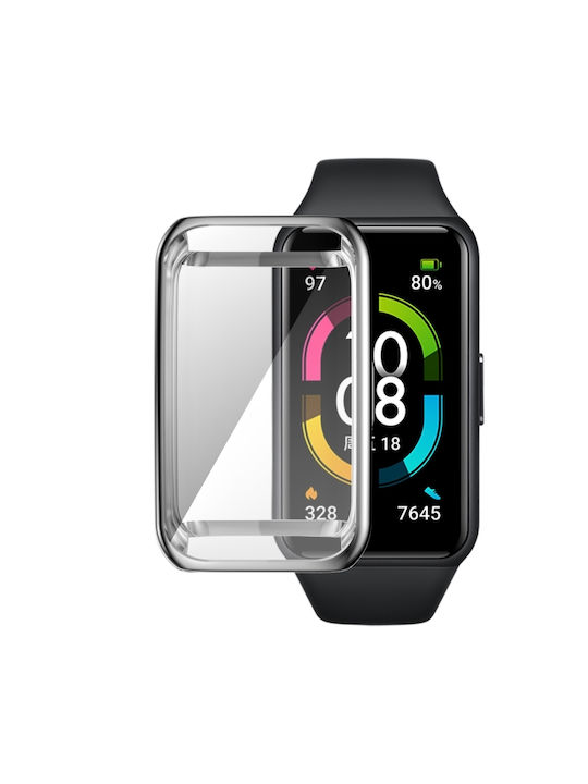 Huawei Θήκη Σιλικόνης σε Ασημί χρώμα για Huawei Band 7