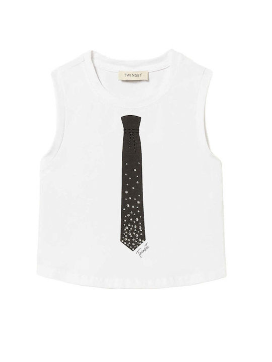 Kids' Crop Top Sleeveless White