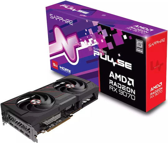 Sapphire Radeon RX 9070 16GB GDDR6 Pulse Κάρτα Γραφικών