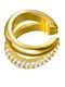Kritsimis Fake It Glam Fake Σκουλαρίκι Piercing από Επιχρυσωμένο Ασήμι Λευκό