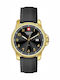 Swiss Alpine Military by Grovana Leader Γυναικείο Ρολόι 40mm Χρονογράφος Μπαταρίας με Μαύρο Δερμάτινο Λουράκι