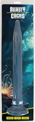 Extra-long Beasty Cock Dildo Glass Dildo With Suction Cup Blue 46cm