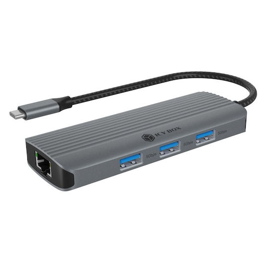 Icy Box USB-C Docking Station with HDMI 4K PD Ethernet Gray (IB-DK4034a-CPD)
