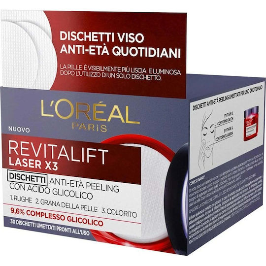 L'Oreal Paris Peeling Pads Προσώπου 30τμχ