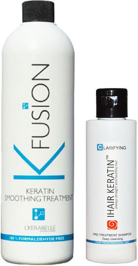 Keratin K Fusion Kit 500ml + Ihair Keratin Cleansing Shampoo 100ml