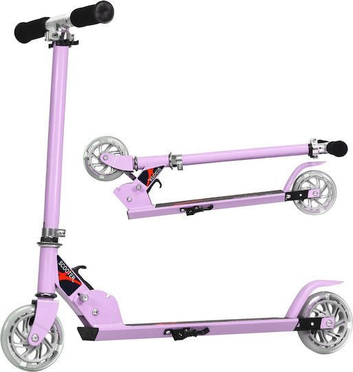 Costway Kinderroller Klappbar 2-Rad Freestyle Flieder