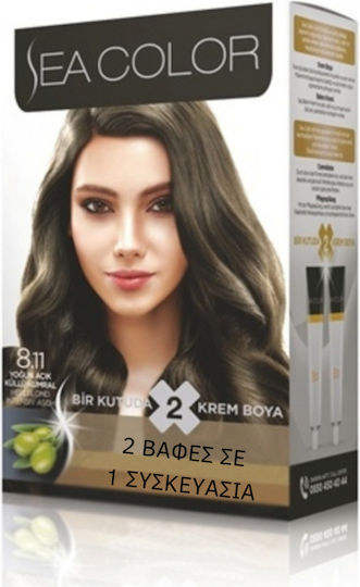 Sea Color Βαφή Μαλλιών 8.11 Light Olive Blonde