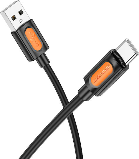Borofone USB 2.0 Cable USB-C male - USB-A PD Μαύρο 1m 2363