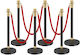 Vevor Safety Barrier Post Red 1.5m GTGLZDSDHSHR...