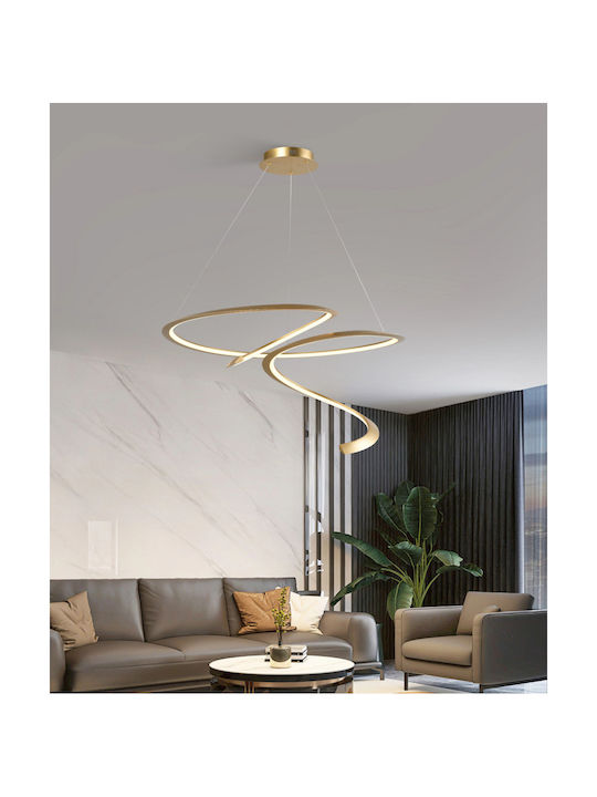 Sun Light Κρεμαστό Φωτιστικό Χρυσό LED 80x150x80εκ.