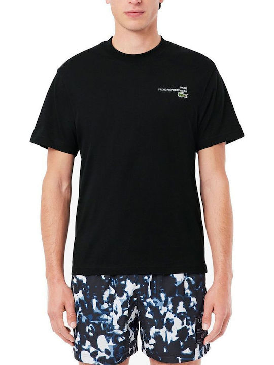 Tシャツ・カットソー LACOSTE Men T-shirt Black TH9880 31 Titolo | Shop Lacoste Print Motif T-Shirt here at Titolo