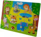 Ξύλινο Παιδικό Puzzle Safari Eurobaby