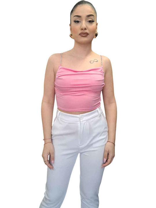 Remix Damen Bluse Satin Drapierung mit Trägern ...