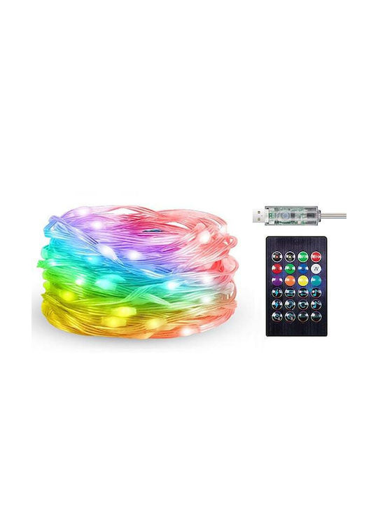 Elmark Biri Smart Στεγανή Smart Γιρλάντα Φωτισμού LED IP44 10m RGB