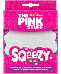 Pink Stuff Squeezy Wunder-Schrubber Doppelseitiger Weißer Schwamm