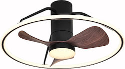 Sun Light Haut Πλαφονιέρα 66cm με Φως Καφέ / Μαύρη