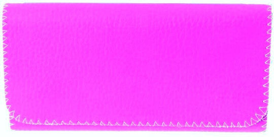 PO.S Pungă Pentru Tutun Din Piele Ecologică Violet Cu Buton 15x7.5cm