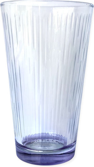 Gurallar Set of Glasses Water made of Glass in Purple Color 325ml 6pcs