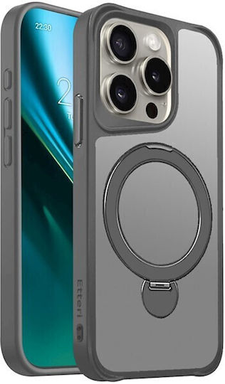 Etteri Umschlag Rückseite Silikon / Kunststoff Gray (iPhone 15 Pro)