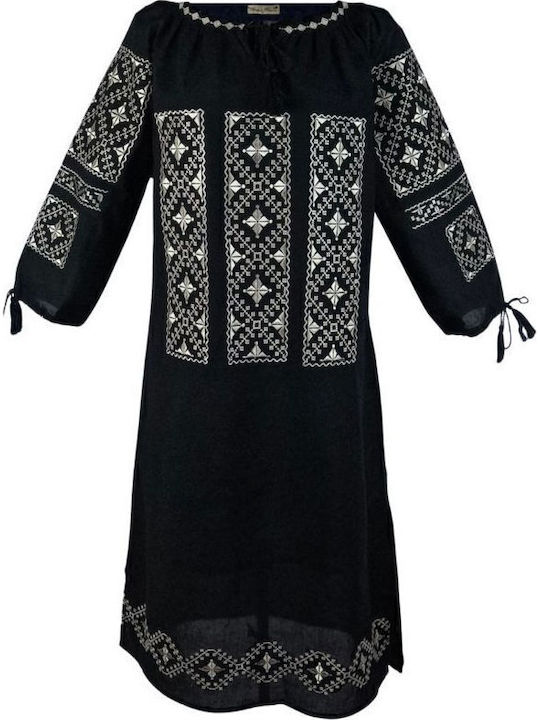 Midi Damenkleid Schwarz
