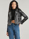 Leather Women's Biker Jacket Black