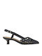 Pumps mit Riemchen & mittelhoher Absatz Schwarz