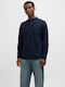 Langärmlig Baumwolle Hemd Navy Blazer, Blue