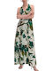 Summer Maxi Dress for Wedding Christening Open Back with Lace Multicolor