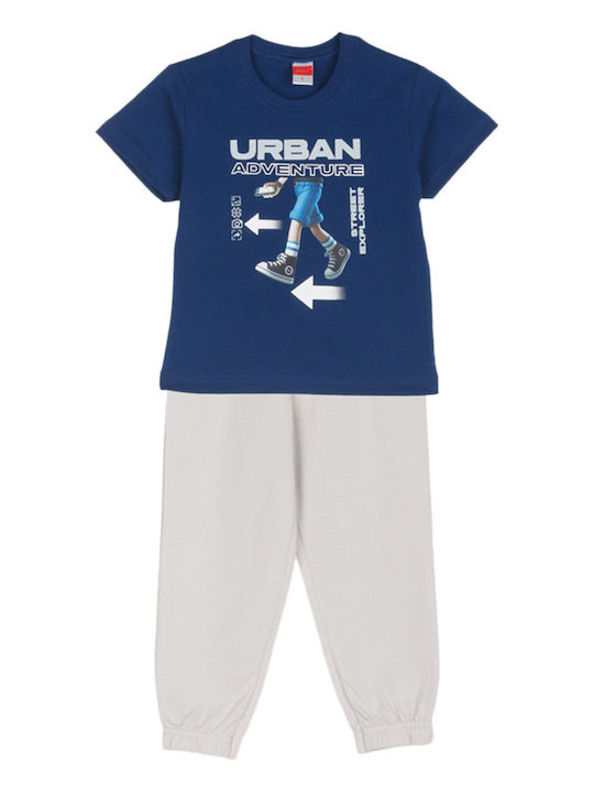Joyce Kids Sweatpants Set Blue 2pcs Urban Adven...