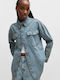 Girvana Women's Long Sleeve Shirt Light Aged Denim