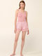 Vamp Winter Damen Pyjama-Shorts Pink blush