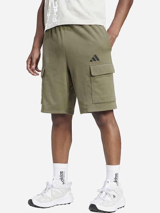 Essentials Feel Cozy French Terry Cargo Ανδρική Βερμούδα Cargo Πράσινη