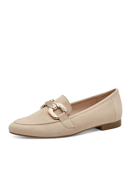 Women's Moccasins in Beige Color