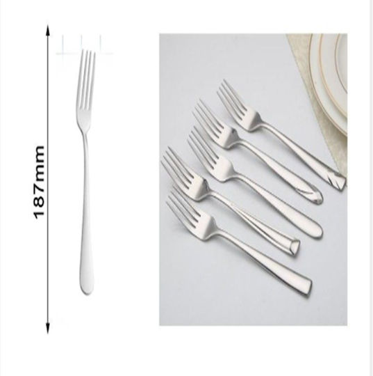 SDS Gabel-Set Tabelle Edelstahl Silber 3Stück