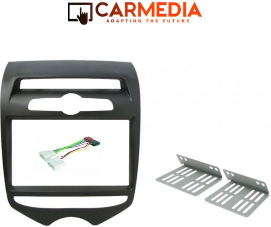 Carmedia Mounting Plate Frames 2 Din for Hyundai ix20 with A/C 2010-2019