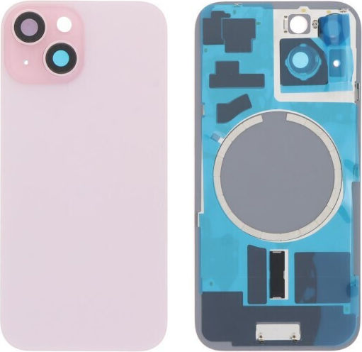 Vollständige Rückabdeckung Magsafe Magnet Rückhülle iPhone 15 Pink