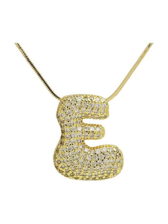 Monogram Halskette aus Vergoldetem Stahl