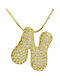 Monogram Charm Monogramm "N" aus Vergoldet Stahl