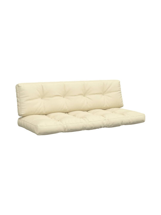 vidaXL Wasserdichtes Sitzbank-Kissen mit Rückenlehne Beige 2 Stück